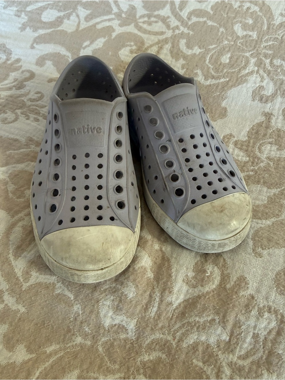 Native Jefferson Slip-On Shoes in Light Gray